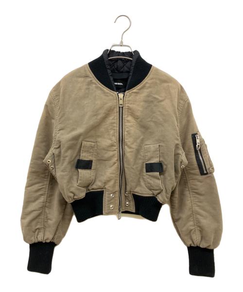 DIESEL（ディーゼル）DIESEL (ディーゼル) zip design crop blouson カーキ サイズ:XSの古着・服飾アイテム