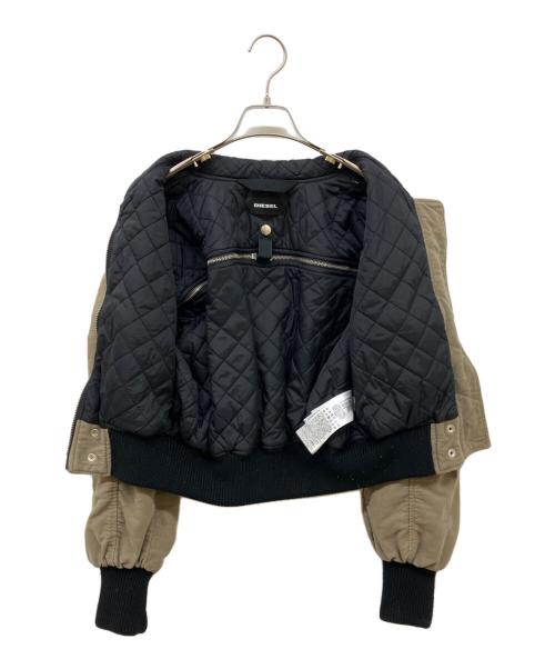 DIESEL（ディーゼル）DIESEL (ディーゼル) zip design crop blouson カーキ サイズ:XSの古着・服飾アイテム