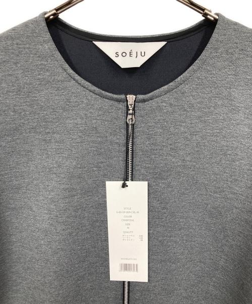 SOEJU（ソージュ）SOEJU (ソージュ) 2WAYコクーンジップワンピース チャコールグレー サイズ:M 未使用品の古着・服飾アイテム