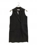 SOEJUソージュ）の古着「ウールリバーロングジレ」｜チャコールグレー