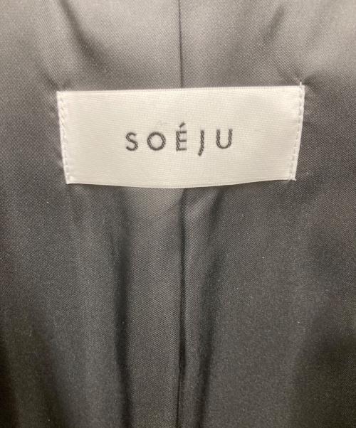 SOEJU（ソージュ）SOEJU (ソージュ) ジーロンラムステンカラーコート ブラック サイズ:M 未使用品の古着・服飾アイテム