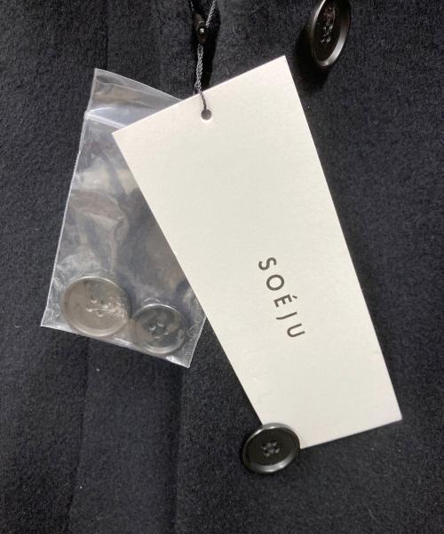 SOEJU（ソージュ）SOEJU (ソージュ) ジーロンラムステンカラーコート ブラック サイズ:M 未使用品の古着・服飾アイテム