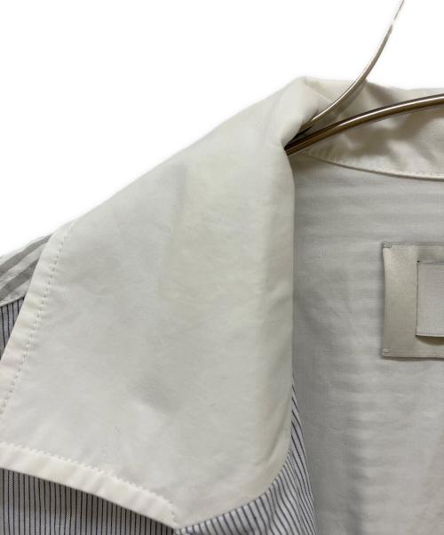 FenG CHen WANG（フェンチェンワン）FenG CHen WANG (フェンチェンワン) MULTI STRIPE PATHCHWORK SHIRT グレー サイズ:Sの古着・服飾アイテム