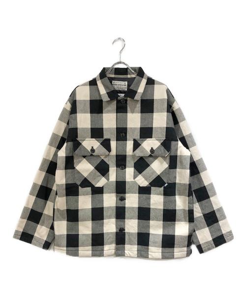NAOSHIYA CUSTOM FACTORY（直シ屋 カスタム ファクトリー）NAOSHIYA CUSTOM FACTORY (直シ屋 カスタム ファクトリー) ブロックチェック シンサレートライナーJKT ブラック×ホワイト サイズ:SIZE Lの古着・服飾アイテム