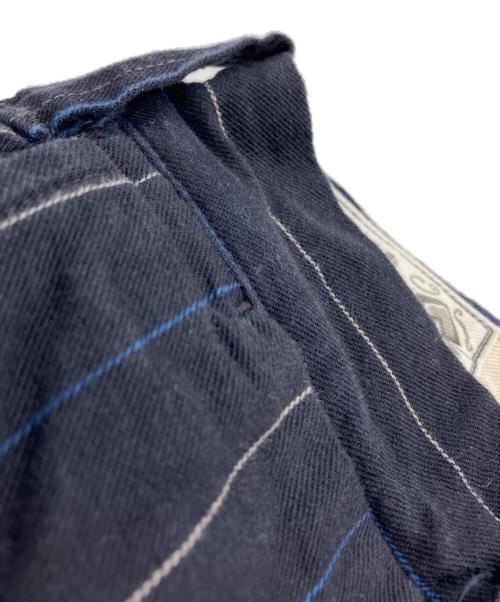 DOUBLE DIAMOND（ダブルダイヤモンド）DOUBLE DIAMOND (ダブルダイヤモンド) ストライプパンツ ネイビー サイズ:-の古着・服飾アイテム