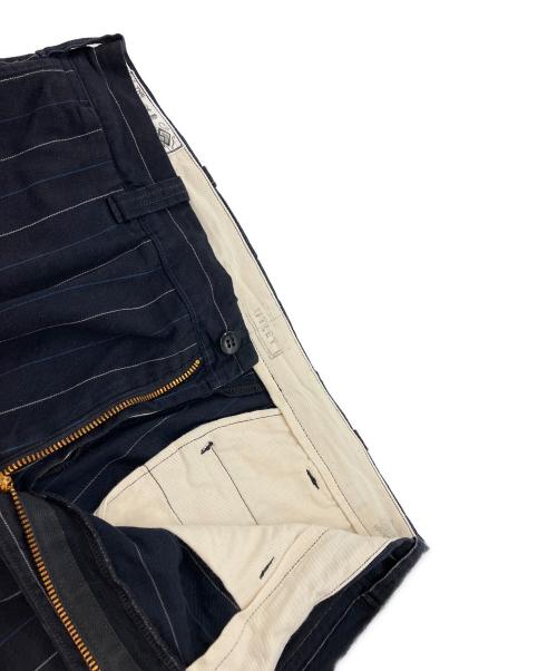 DOUBLE DIAMOND（ダブルダイヤモンド）DOUBLE DIAMOND (ダブルダイヤモンド) ストライプパンツ ネイビー サイズ:-の古着・服飾アイテム