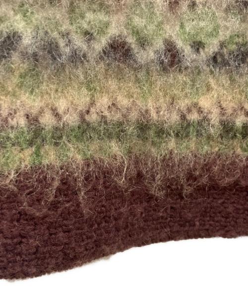 OLD JOE & Co.（オールドジョー）OLD JOE & Co. (オールドジョー) FAIR ISLE BELTED GOWN　フェアアイル・ベルテッド・ガウン　カーディガン  ブラウン サイズ:38の古着・服飾アイテム