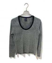 NUMBER (N)INE（ナンバーナイン）の古着「Uネックリンガーカットソー 05AW　ハイストリート期 宮下貴裕本人期」｜グレー