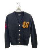 NUMBER (N)INEナンバーナイン）の古着「ワッペンカーディガン」｜ブラック
