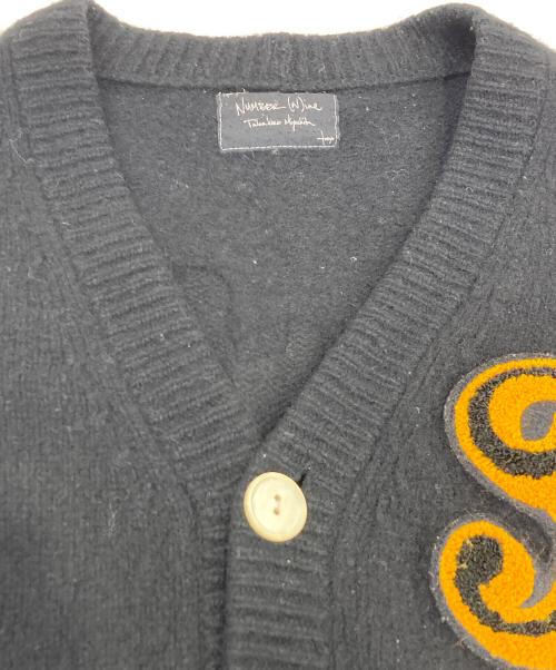 NUMBER (N)INE（ナンバーナイン）NUMBER (N)INE (ナンバーナイン) ワッペンカーディガン ブラック サイズ:3の古着・服飾アイテム