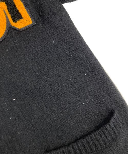 NUMBER (N)INE（ナンバーナイン）NUMBER (N)INE (ナンバーナイン) ワッペンカーディガン ブラック サイズ:3の古着・服飾アイテム