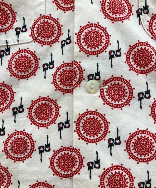 NUMBER (N)INE（ナンバーナイン）NUMBER (N)INE (ナンバーナイン) ギター柄シャツ/レッド/シャツ レッド サイズ:2の古着・服飾アイテム