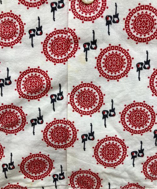 NUMBER (N)INE（ナンバーナイン）NUMBER (N)INE (ナンバーナイン) ギター柄シャツ/レッド/シャツ レッド サイズ:2の古着・服飾アイテム