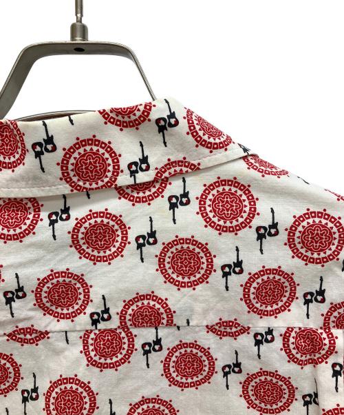 NUMBER (N)INE（ナンバーナイン）NUMBER (N)INE (ナンバーナイン) ギター柄シャツ/レッド/シャツ レッド サイズ:2の古着・服飾アイテム