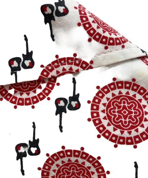 NUMBER (N)INE（ナンバーナイン）NUMBER (N)INE (ナンバーナイン) ギター柄シャツ/レッド/シャツ レッド サイズ:2の古着・服飾アイテム