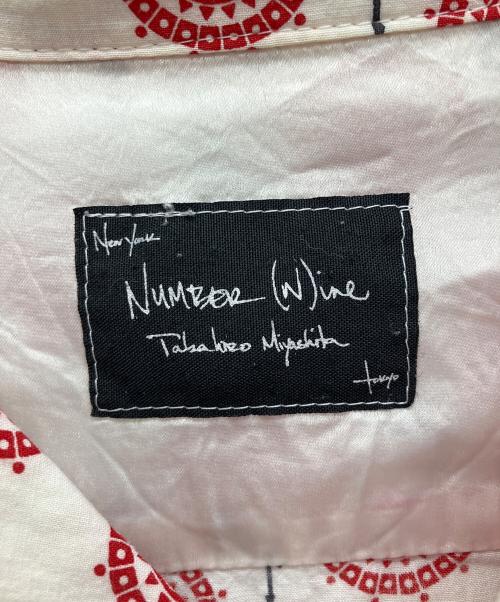 NUMBER (N)INE（ナンバーナイン）NUMBER (N)INE (ナンバーナイン) ギター柄シャツ/レッド/シャツ レッド サイズ:2の古着・服飾アイテム