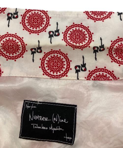 NUMBER (N)INE（ナンバーナイン）NUMBER (N)INE (ナンバーナイン) ギター柄シャツ/レッド/シャツ レッド サイズ:2の古着・服飾アイテム