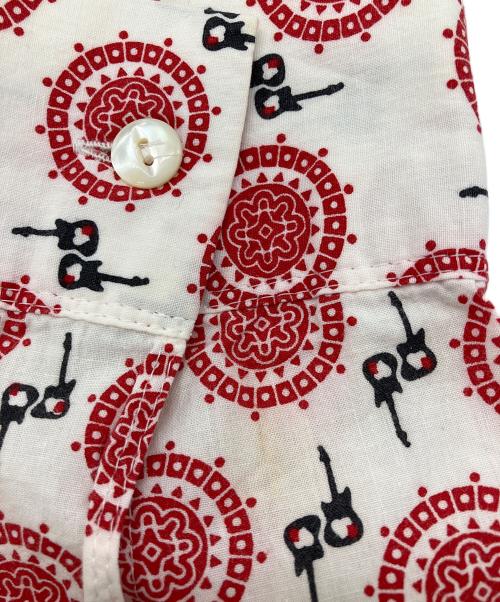 NUMBER (N)INE（ナンバーナイン）NUMBER (N)INE (ナンバーナイン) ギター柄シャツ/レッド/シャツ レッド サイズ:2の古着・服飾アイテム