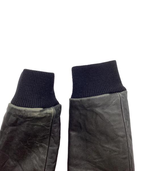 NUMBER (N)INE（ナンバーナイン）NUMBER (N)INE (ナンバーナイン) ウエスタンレザーブルゾン 　リブレザージャケット ブラック サイズ:3の古着・服飾アイテム