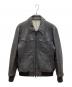 NUMBER (N)INE（ナンバーナイン）の古着「ウエスタンレザーブルゾン 　リブレザージャケット」｜ブラック