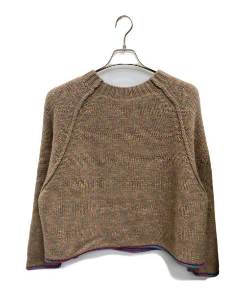 BEARDSLEY（ビアズリー）BEARDSLEY (ビアズリー) カラフルローゲージニット ベージュ サイズ:Fの古着・服飾アイテム