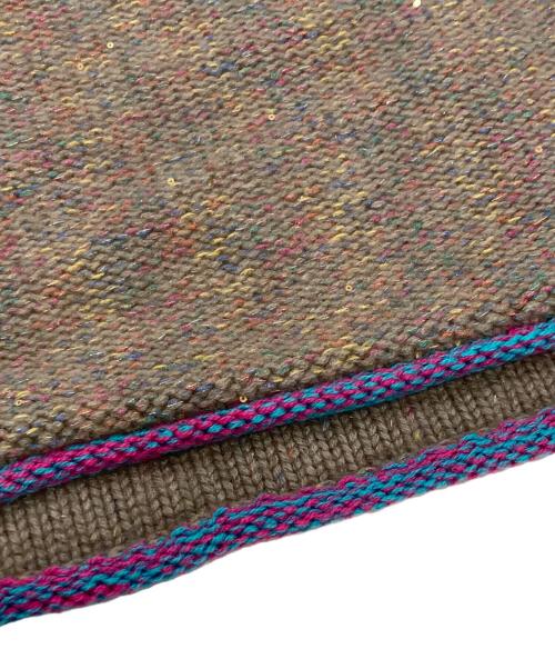 BEARDSLEY（ビアズリー）BEARDSLEY (ビアズリー) カラフルローゲージニット ベージュ サイズ:Fの古着・服飾アイテム