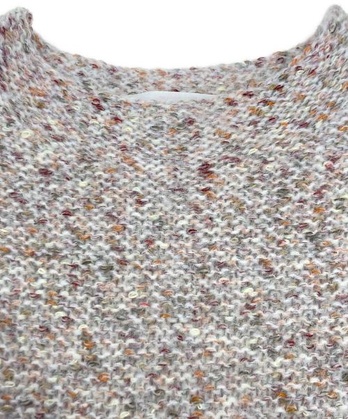 BEARDSLEY（ビアズリー）BEARDSLEY (ビアズリー) カラーミックスニット レッド サイズ:Fの古着・服飾アイテム