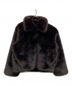NKNITンニット）の古着「faux fur big jacket」｜ブラウン