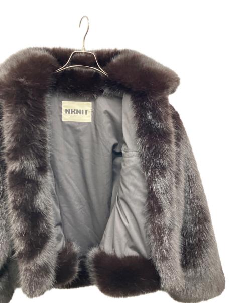 NKNIT（ンニット）NKNIT (ンニット) faux fur big jacket ブラウンの古着・服飾アイテム