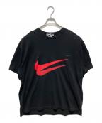 BLACK COMME des GARCONS×NIKEブラックコムデギャルソン×ナイキ）の古着「プリントTシャツ」｜ブラック
