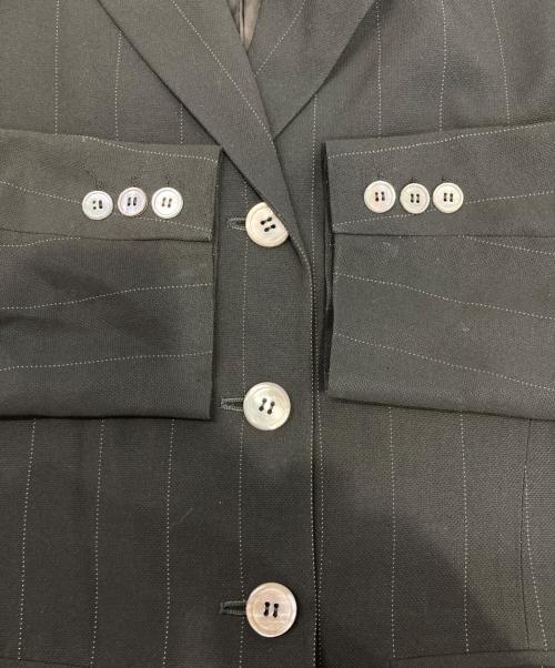 MaxMara（マックスマーラ）MaxMara (マックスマーラ) ストライプセットアップスーツ ブラック サイズ:44の古着・服飾アイテム