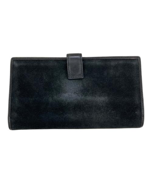 LOEWE（ロエベ）LOEWE (ロエベ) アナグラムスウェードレザーロングウォレット ブラックの古着・服飾アイテム