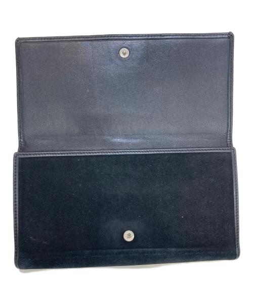 LOEWE（ロエベ）LOEWE (ロエベ) アナグラムスウェードレザーロングウォレット ブラックの古着・服飾アイテム