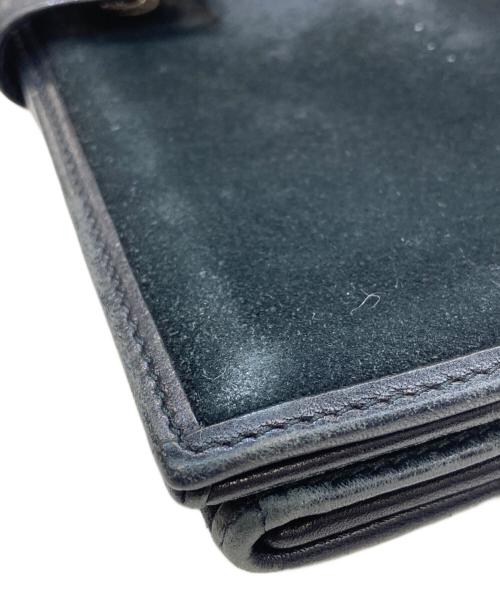 LOEWE（ロエベ）LOEWE (ロエベ) アナグラムスウェードレザーロングウォレット ブラックの古着・服飾アイテム