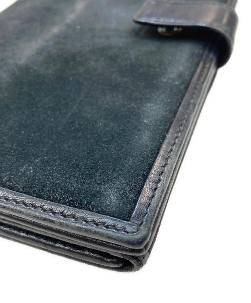 LOEWE（ロエベ）LOEWE (ロエベ) アナグラムスウェードレザーロングウォレット ブラックの古着・服飾アイテム