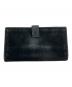 LOEWE (ロエベ) アナグラムスウェードレザーロングウォレット ブラック：14000円