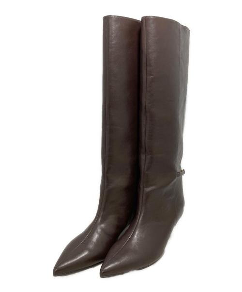 ARPEGE STORY（アルページュストーリー）Arpege story (アルページュストーリー) アンクルビットストレートブーツ ダークブラウン サイズ:24.5の古着・服飾アイテム