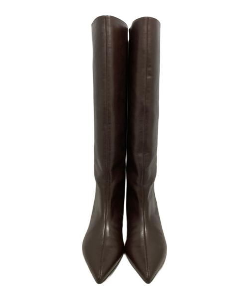 ARPEGE STORY（アルページュストーリー）Arpege story (アルページュストーリー) アンクルビットストレートブーツ ダークブラウン サイズ:24.5の古着・服飾アイテム