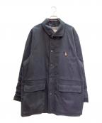 HERMESエルメス）の古着「スタンドカラーコート」｜ネイビー