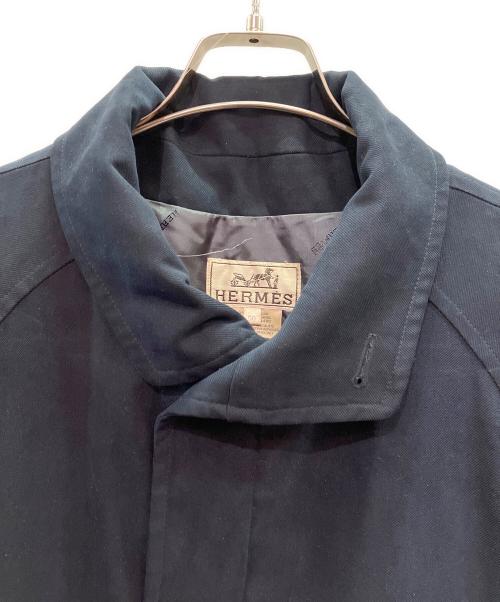 HERMES（エルメス）HERMES (エルメス) スタンドカラーコート ネイビー サイズ:50の古着・服飾アイテム