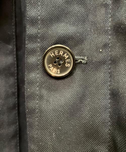 HERMES（エルメス）HERMES (エルメス) スタンドカラーコート ネイビー サイズ:50の古着・服飾アイテム