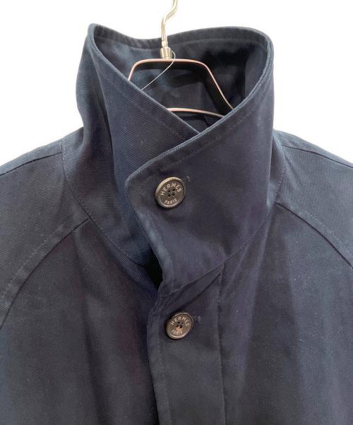 HERMES（エルメス）HERMES (エルメス) スタンドカラーコート ネイビー サイズ:50の古着・服飾アイテム