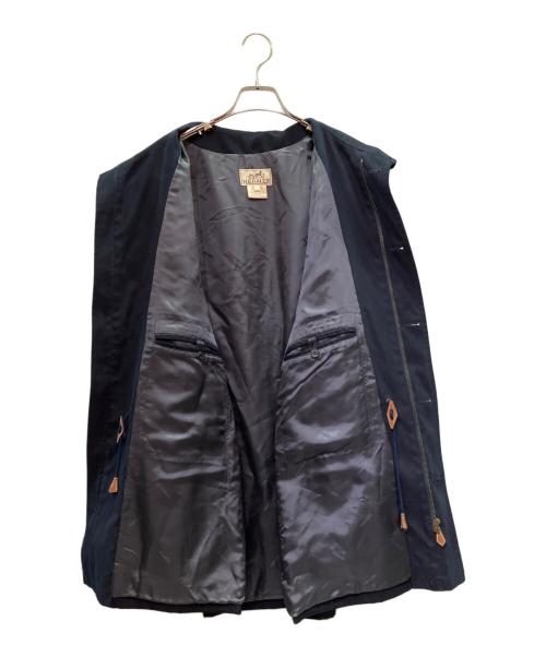 HERMES（エルメス）HERMES (エルメス) スタンドカラーコート ネイビー サイズ:50の古着・服飾アイテム