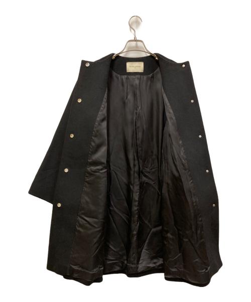 UNITED ARROWS（ユナイテッドアローズ）UNITED ARROWS (ユナイテッドアローズ) Aライン ノーカラー ミドル丈 コート ブラック サイズ:SIZE 36の古着・服飾アイテム