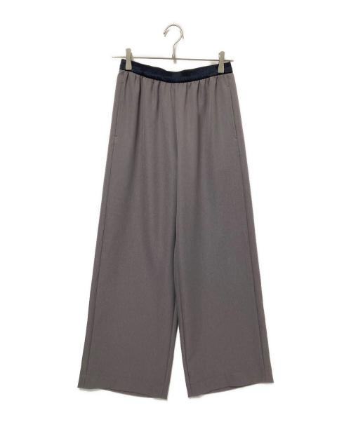 Gabardine K.T（ギャバシンケーティー）Gabardine K.T (ギャバシンケーティー) パウダーツイルストレッチ ワイドパンツ グレー サイズ:9の古着・服飾アイテム