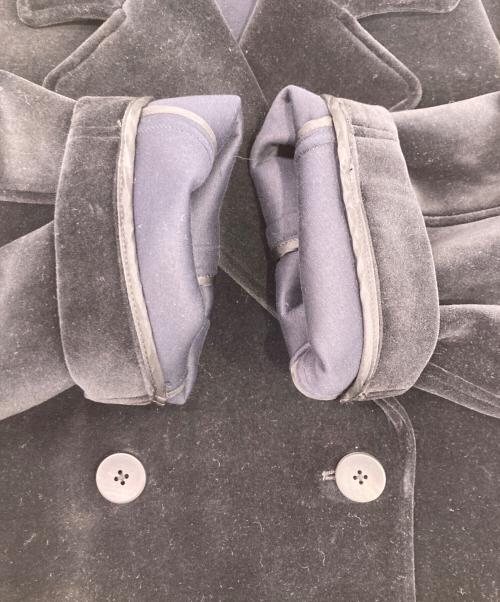 Conte（コンテ）conte (コンテ) ベルベット ボンディング Pコート ブラック サイズ:freeの古着・服飾アイテム