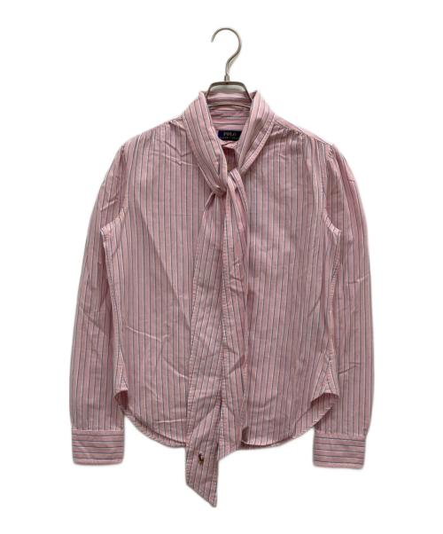 POLO RALPH LAUREN（ポロ・ラルフローレン）POLO RALPH LAUREN (ポロ・ラルフローレン) ボウタイ オックスフォード シャツ ピンク サイズ:SIZE4の古着・服飾アイテム