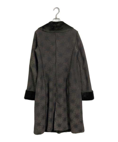 EMPORIO ARMANI（エンポリオ アルマーニ）EMPORIO ARMANI (エンポリオアルマーニ) フェイクムートンコートリバーシブルコート ダークブラウン サイズ:38の古着・服飾アイテム