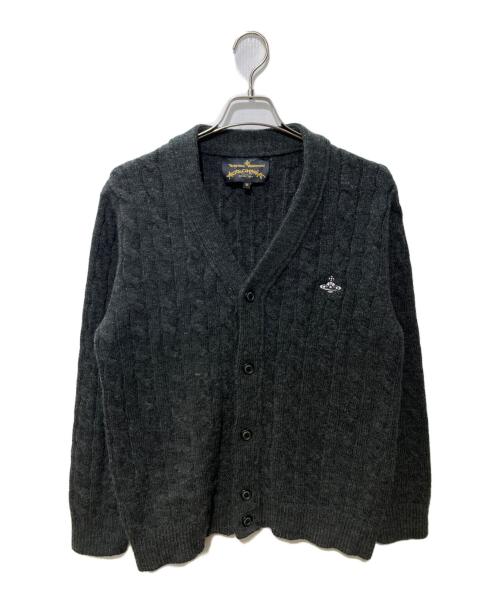 Vivienne Westwood ANGLOMANIA（ヴィヴィアンウエストウッドアングロマニア）VIVIENNE WESTWOOD ANGLOMANIA (ヴィヴィアンウエストウッドアングロマニア) ケーブルニットカーディガン グレー サイズ:Mの古着・服飾アイテム