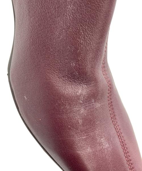 卑弥呼（ヒミコ）卑弥呼 (ヒミコ) ヒールシープレザーストレッチブーツ ボルドー サイズ:24㎝の古着・服飾アイテム